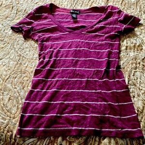 XS wet seal, purple and gray tee shirt